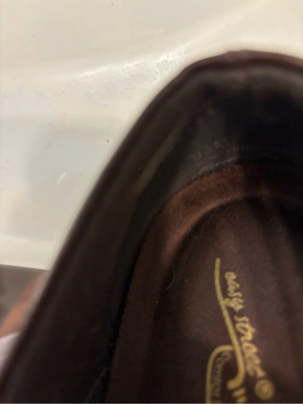 Women’s Brown Leather Slip-On Dress Shoes Casual Sz.9.5